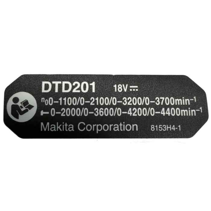 Makita 8153H4-1 tabliczka znamionowa DTD201