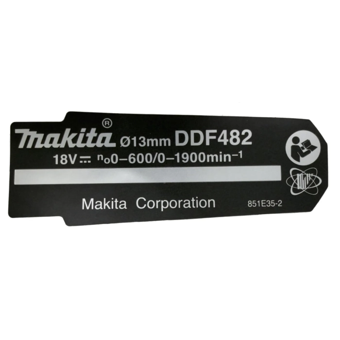 Makita 851E35-2 tabliczka znamionowa do DDF482