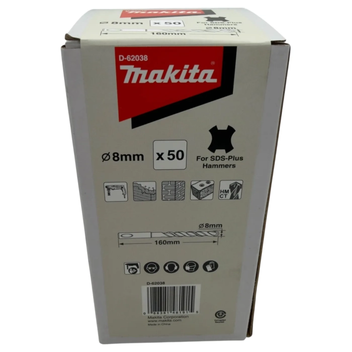 wiertło sds-plus 8x100/160mm ECONOMY 50szt Makita D-62038