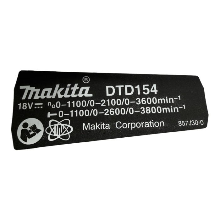 tabliczka znamionowa Makita 857J30-0 do DTD154