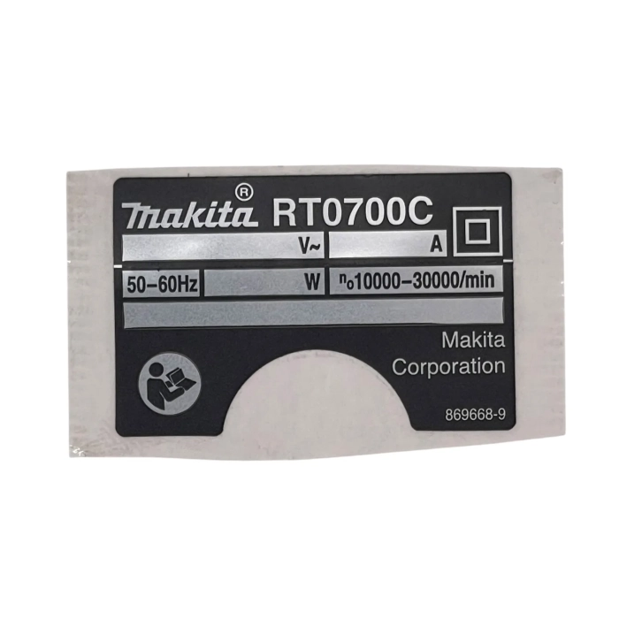 tabliczka znamionowa do RT0700C Makita 869668-9